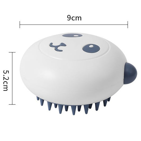 Bathroom Silicone Pet Cat And Dog Shower Soft Bristled Brush Panda Shape Pet Soft Massage Bath Brush Pet Bathing Accessories