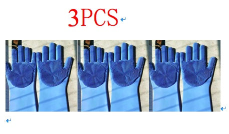 Silicone dishwashing gloves pet brush gloves