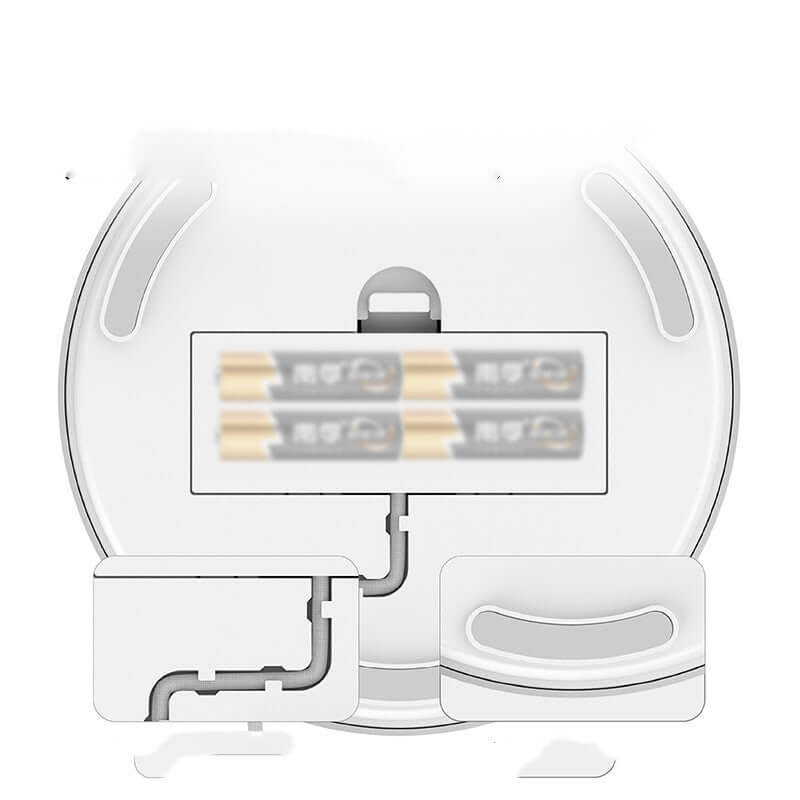 White electronic device with a clear cover on a white background